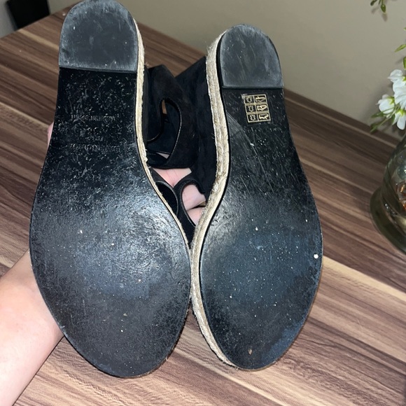 BALENCIAGA ROPE TRACK SUEDE LEATHER WEDGE SANDALS - Picture 12 of 16